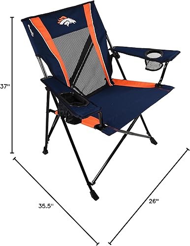 Vista 43 de Kijaro Dual Lock Pro NFL - Silla plegable para fanáticos deportivos, 26 pulgadas de largo x 35.5 pulgadas de ancho x 37 pulgadas de alto, New New