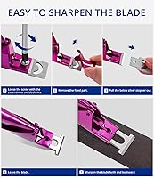 Vista 8 de AIRSEE Herramienta profesional ajustable de acero inoxidable para uñas acrílicas, cortaúñas para uñas postizas artificiales, resistente a