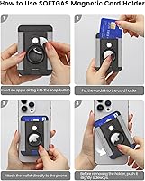 Vista 41 de Soporte magnético para tarjeta magnética para Apple Magsafe iPhone 14 Pro Max/14 Plus/14 Pro/14, 13 Max/13 Pro/13, 12 Max/12 Pro/12, accesorio