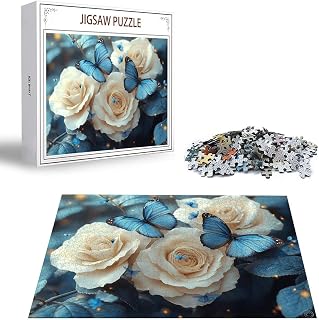 Puzzle Rosa Puzzle 300 Piezas Mariposa Rompecabezas Adultos Pieza de Madera Juegos, Entretenimiento En Familia Rompecabezas Jigsaw para a Partir de 14 Años, Juego De Decoración del Hogar Regalos S-304