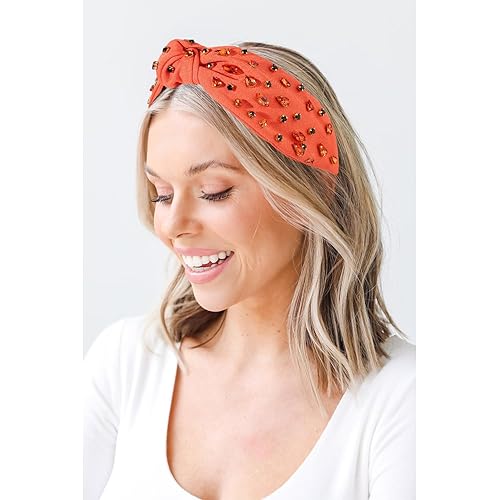 Vista 76 de NVENF Diademas anudadas con diamantes de imitación para mujer, diademas con cuentas de cristal, diadema con nudo superior, diademas de moda