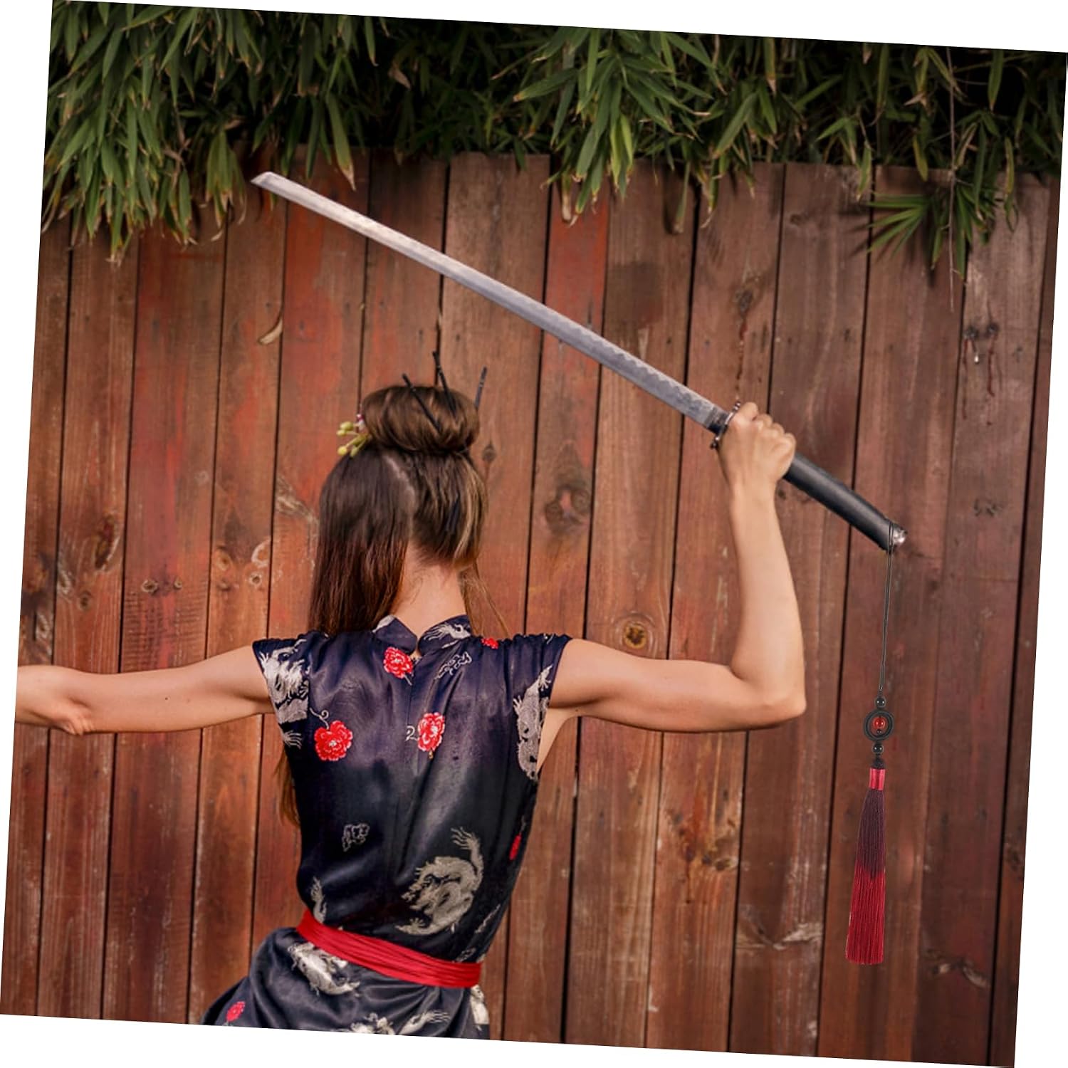 Tai-chi Tassel Decoration Traditional Handmade Ornament for Jewelry Martial Arts Elegant Gradient for Home Party Material for Intense Training Sessions