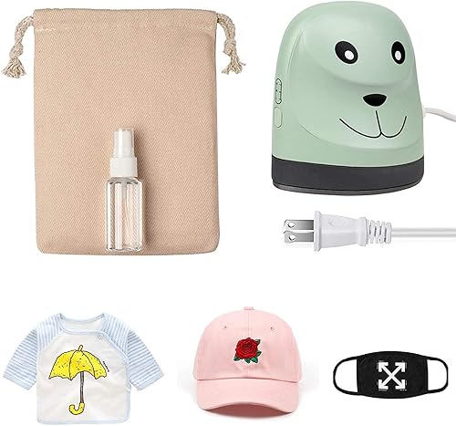 Miniatura 7 de LAMPPE Mini máquina de prensa de calor, plancha de transferencia de calefacción portátil, mini planchas para manualidades para camisetas, zapatos,