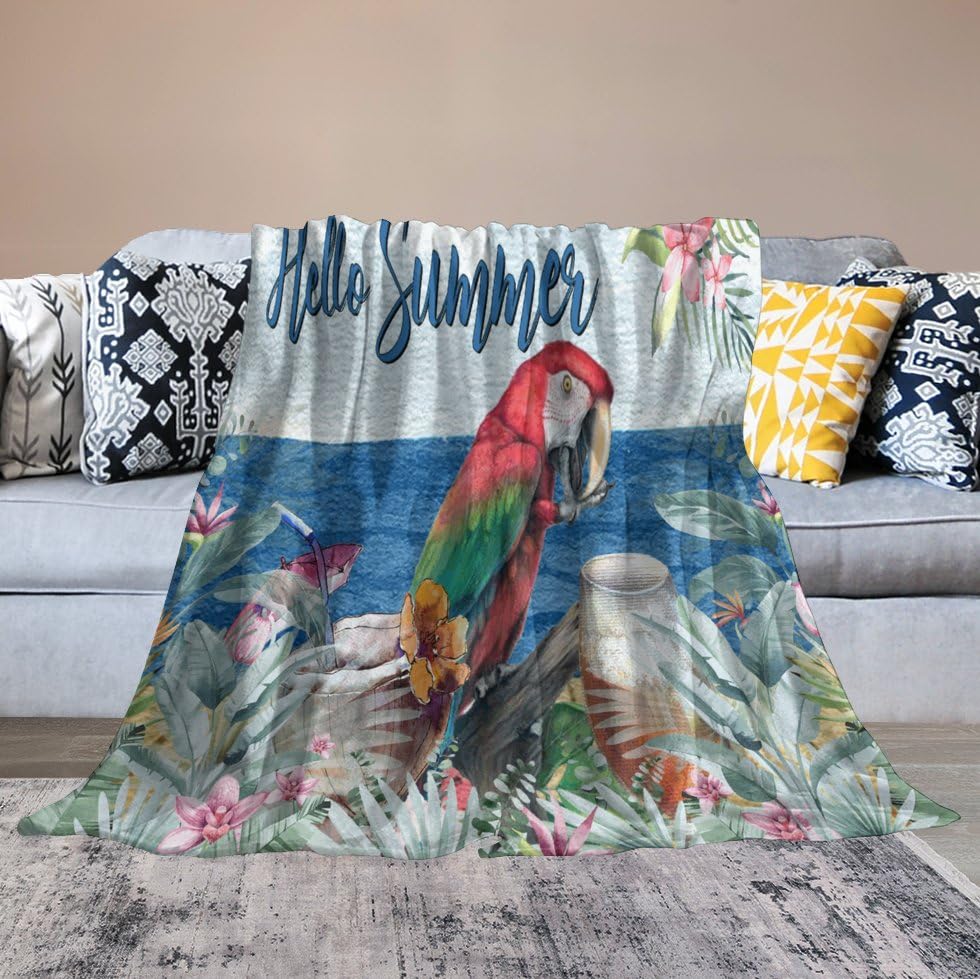 Couverture lit flanelle contre le froid motif ara