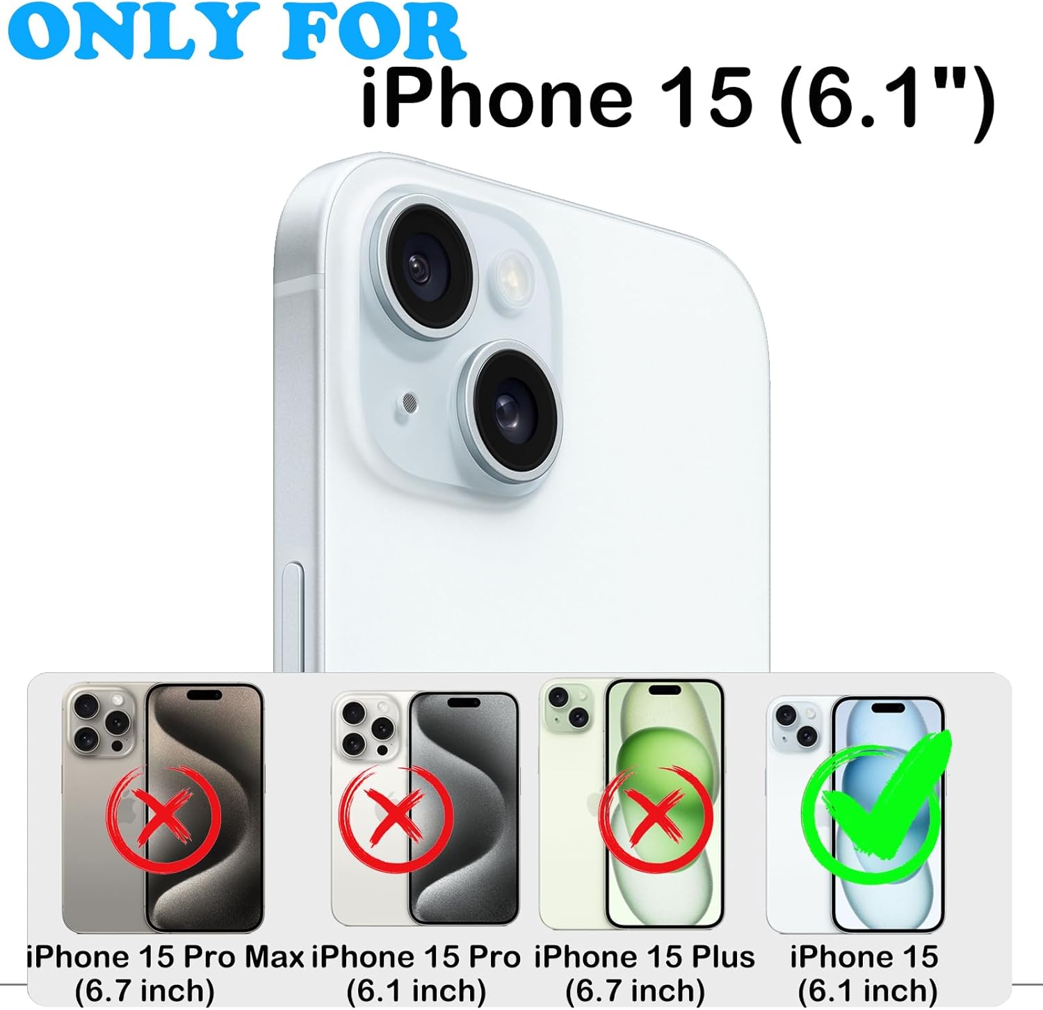 for iPhone 15 Case with Belt Clip Holster,Built-in Screen Protector,Heavy Duty Shockproof Drop Protection Military Grade 3 Layers Rugged Durable Phone Cover with Kickstand for Apple 15 6.1“ (Black) - Image 7