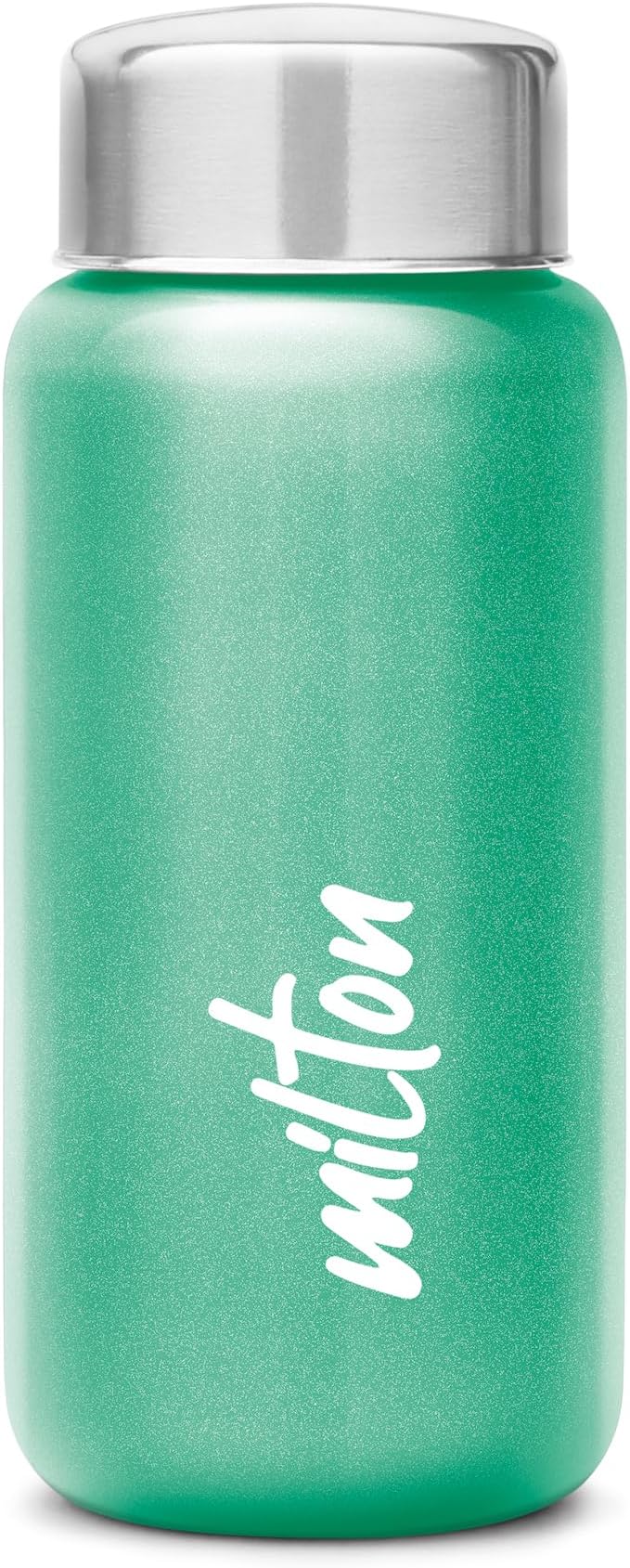 Milton Aqua 500 Stainless Steel Water Bottle, 500 ml, Light Green | Single walled | Leak Proof | Easy Grip | Easy to Carry | Gym Bottle | Home | Kitchen | Hiking | Treking Bottle | Travel Bottle