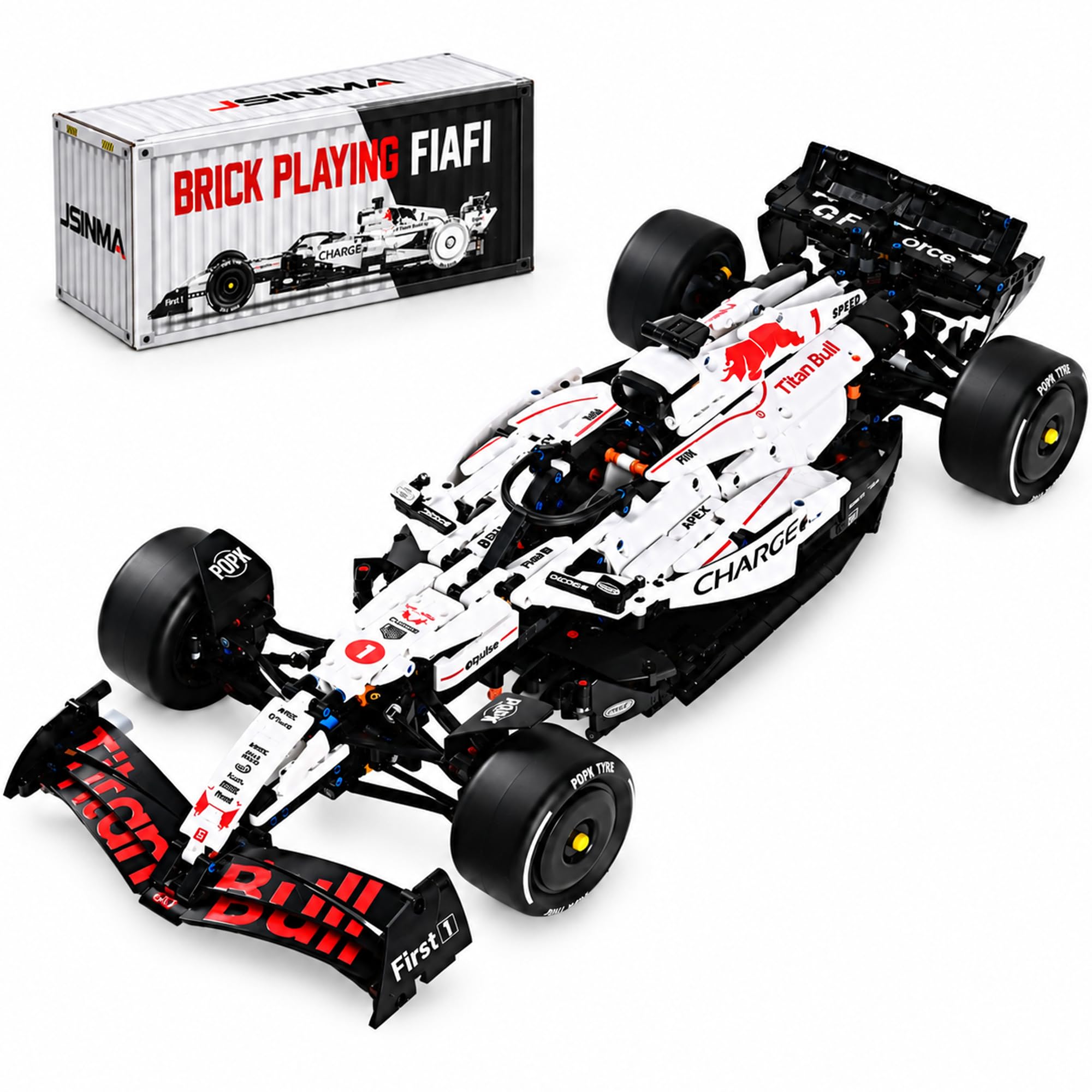 Technic RB F1 Racing Car Building Set, 1:8 Scale, 1855 Pieces, Collectible Display Model…