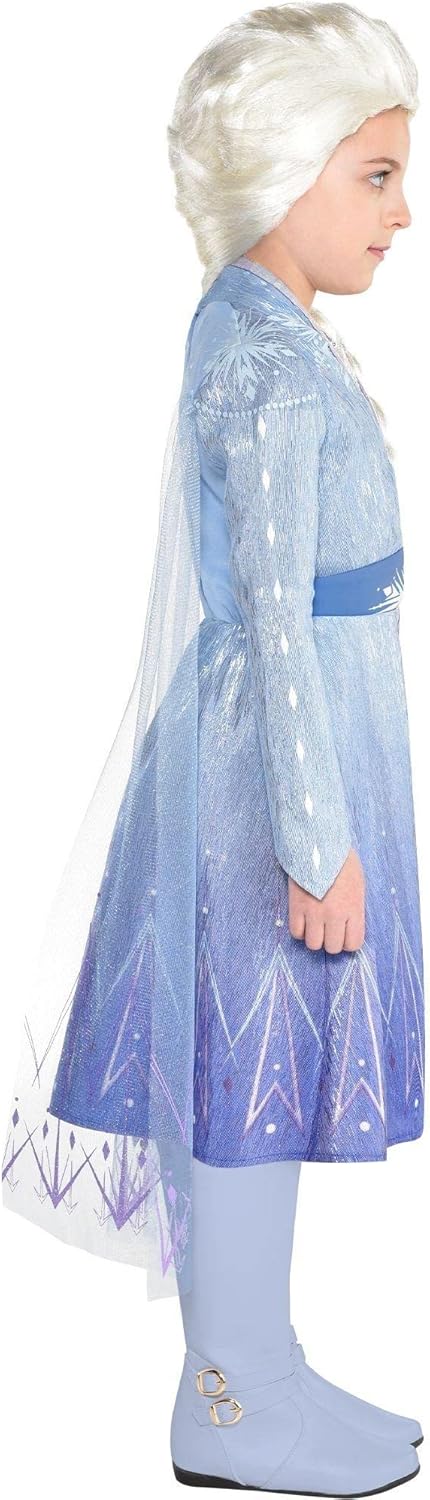 Miniatura 3 de Party City Disfraz de Halloween Elsa Act 2 para niñas, Frozen 2, incluye vestido, Multicolor