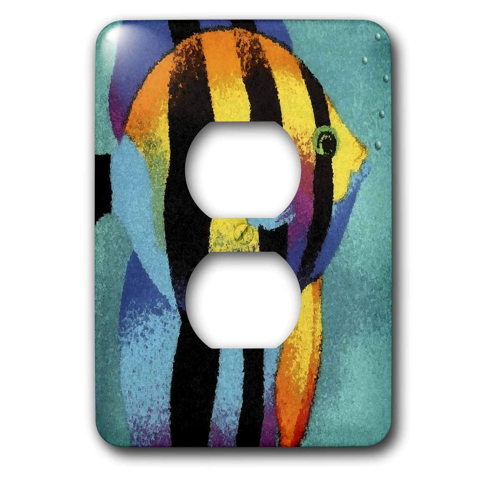 Cache prise electrique 3dRose 15,2 cm Fish Tale pour masquer les traces murales