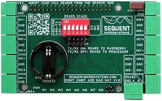 Eight 24-Bit Analog Inputs DAQ 8-Layer Stackable HAT for Raspberry Pi
