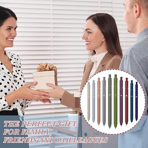 Miniatura 6 de Epakh 20 bolígrafos de tinta de gel, color negro, retráctil, escritura suave, bonito diseño, adecuado para tomar notas, dibujar, álbumes de