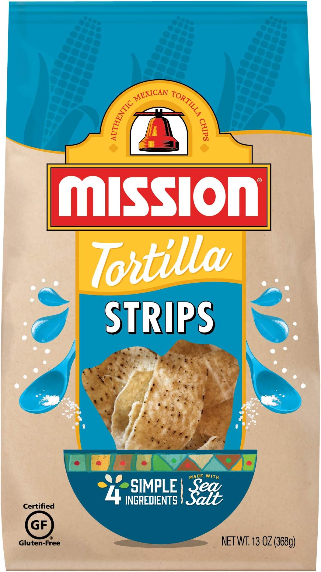 Mission Strips Tortilla Chips | Gluten Free | Restaurant Style Corn Tortilla Chips | 13 oz