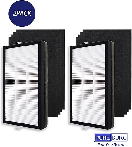 Miniatura 5 de PUREBURG Filtro de repuesto compatible con filtro Filtrete F1 compatible con purificadores de aire FAP-C01-F1 y FAP-T02-F1 FAPF-F2-A FAP-C01-F2 y