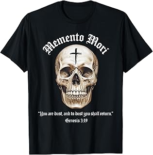 Catholic Crucifix Traditional Latin Mass Skull Memento Mori T-Shirt