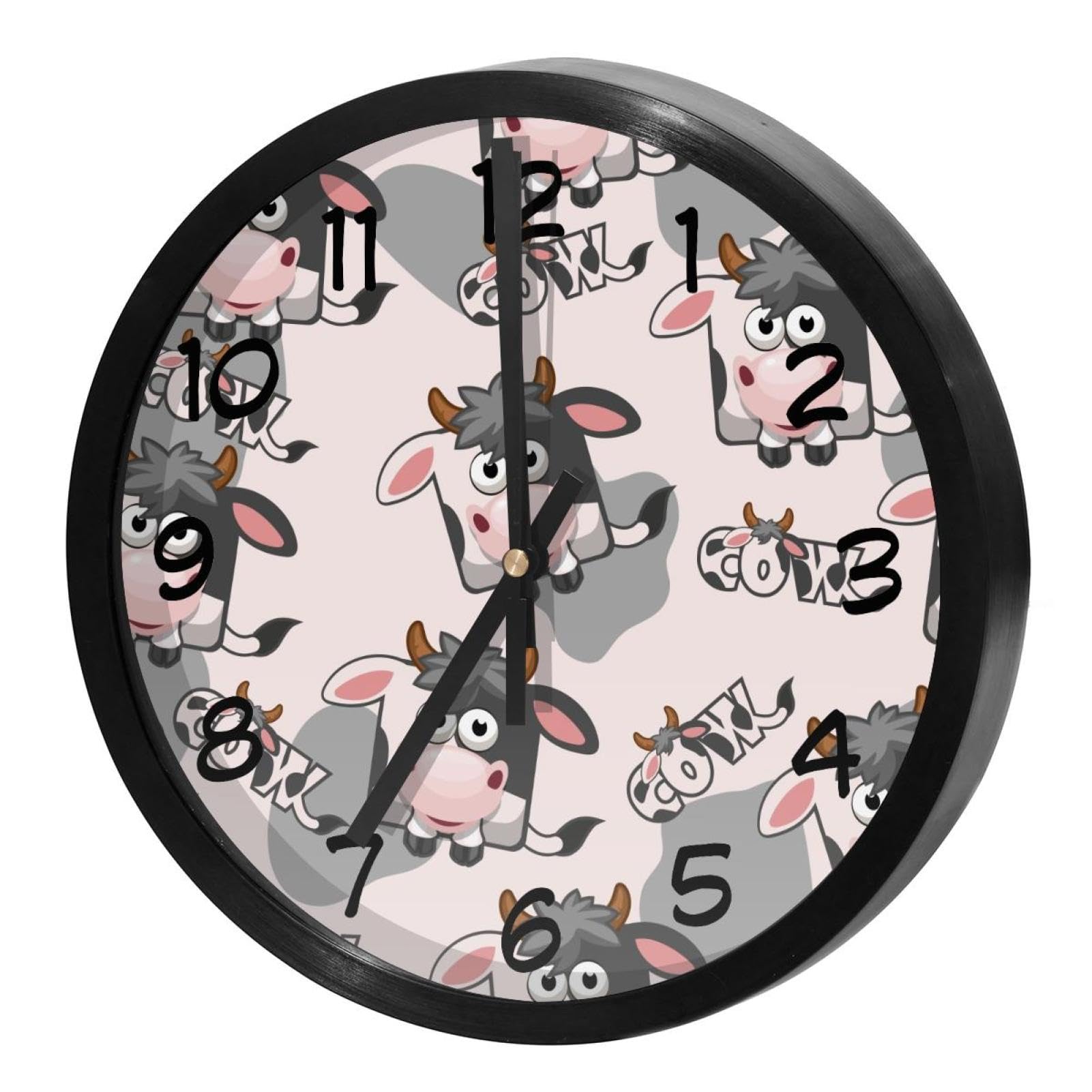 Horloge murale silencieuse à quartz vaches pour cuisine