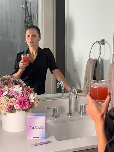 Miniatura 8 de Nite Nectar - Suplemento de glicinato de magnesio en polvo para promover el sueño, paquetes de mezcla de bebida Sleepy Mocktail con cereza ácida y