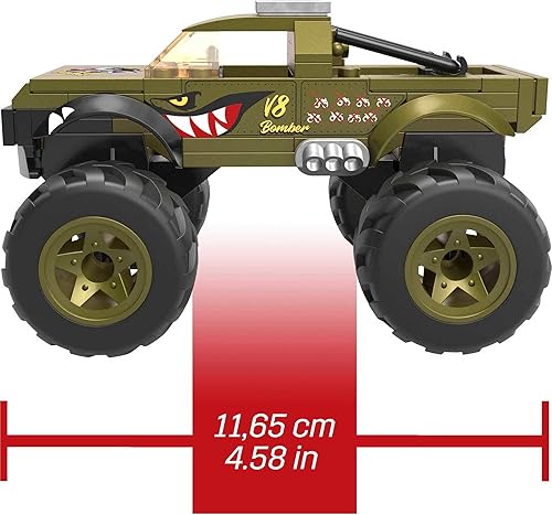 Miniatura 4 de Mega Hot Wheels V8 Bomber Monster Truck - Juego de construcción con 86 piezas