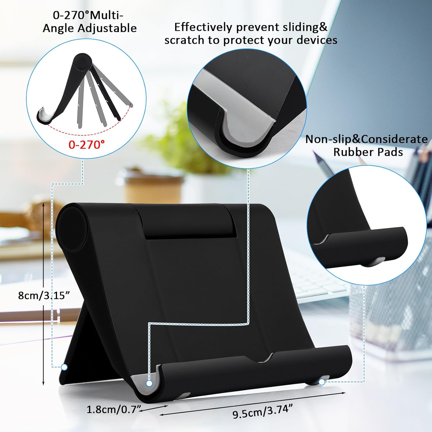 Wenqik 36 Pcs Cell Phone Stands Foldable Tablet Mobile Stand Adjustable Multi Angle Tablet Holder Compatible with Phone 15 14 13 12 11 Pro Xs Xs Max XR 8(Colorful)