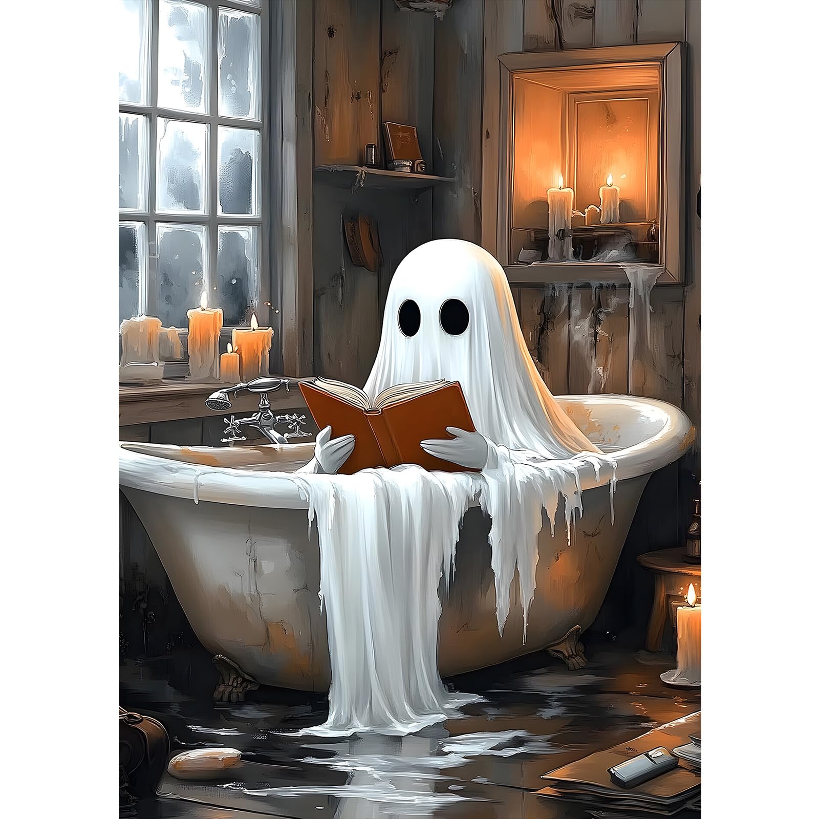 Peinture diamant fantôme de baignoire pour une soirée détente cocooning