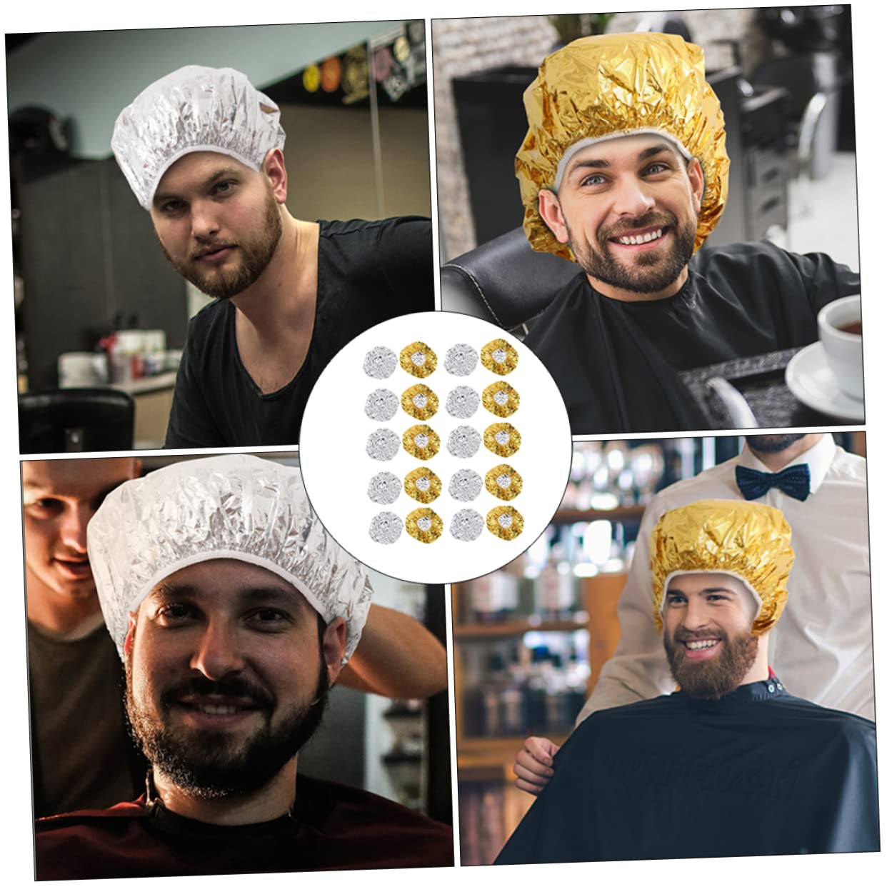 Beaupretty 60piezas Gorro De Para De Cabello y Protección Térmica Para Tratamientos Capilares Para Salón y