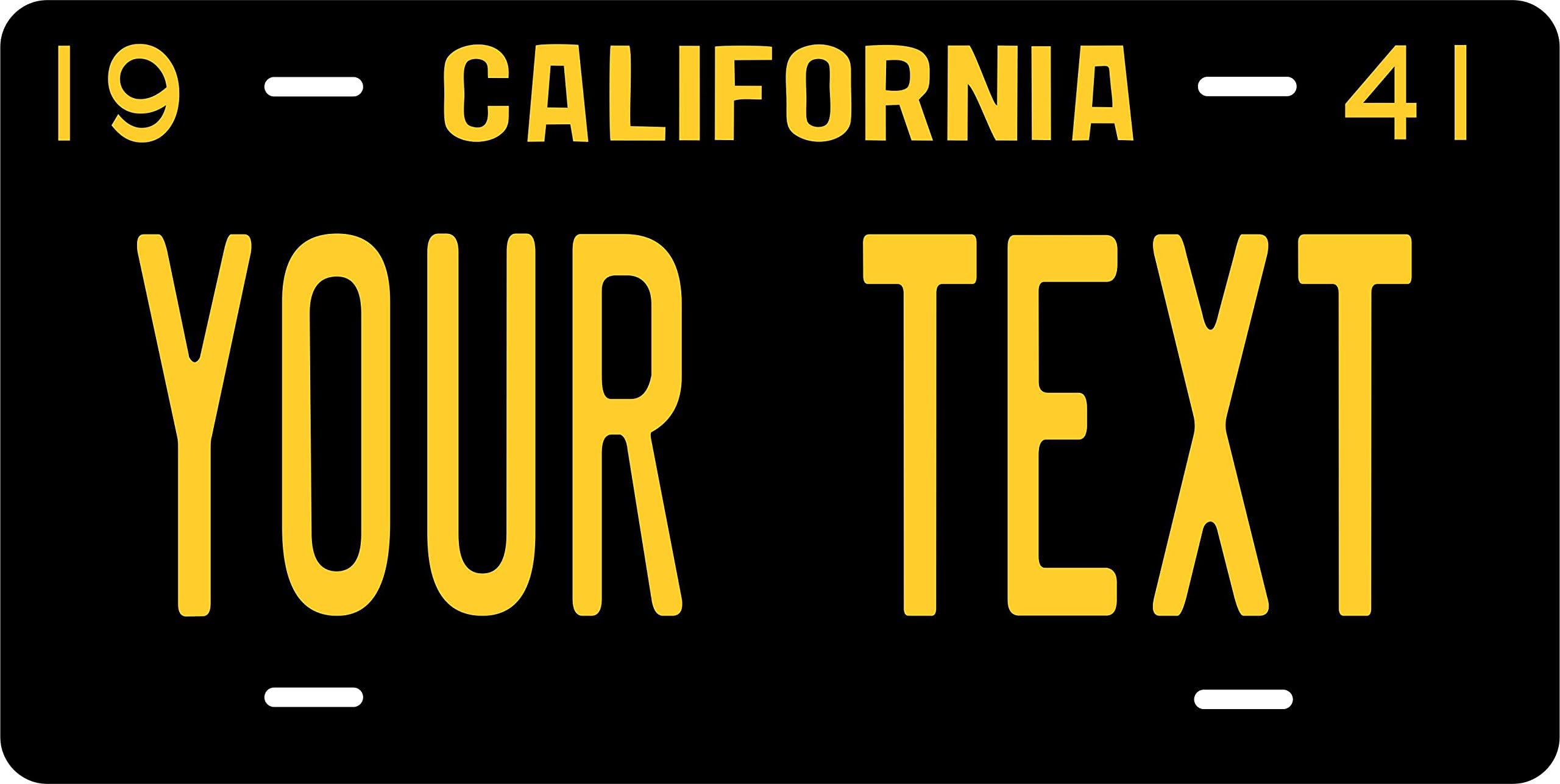 PhotoZoneGa California 1941 Personalized Custom Novelty Tag Vehicle Car Auto Motorcycle Moped Bike Bicycle License Plate