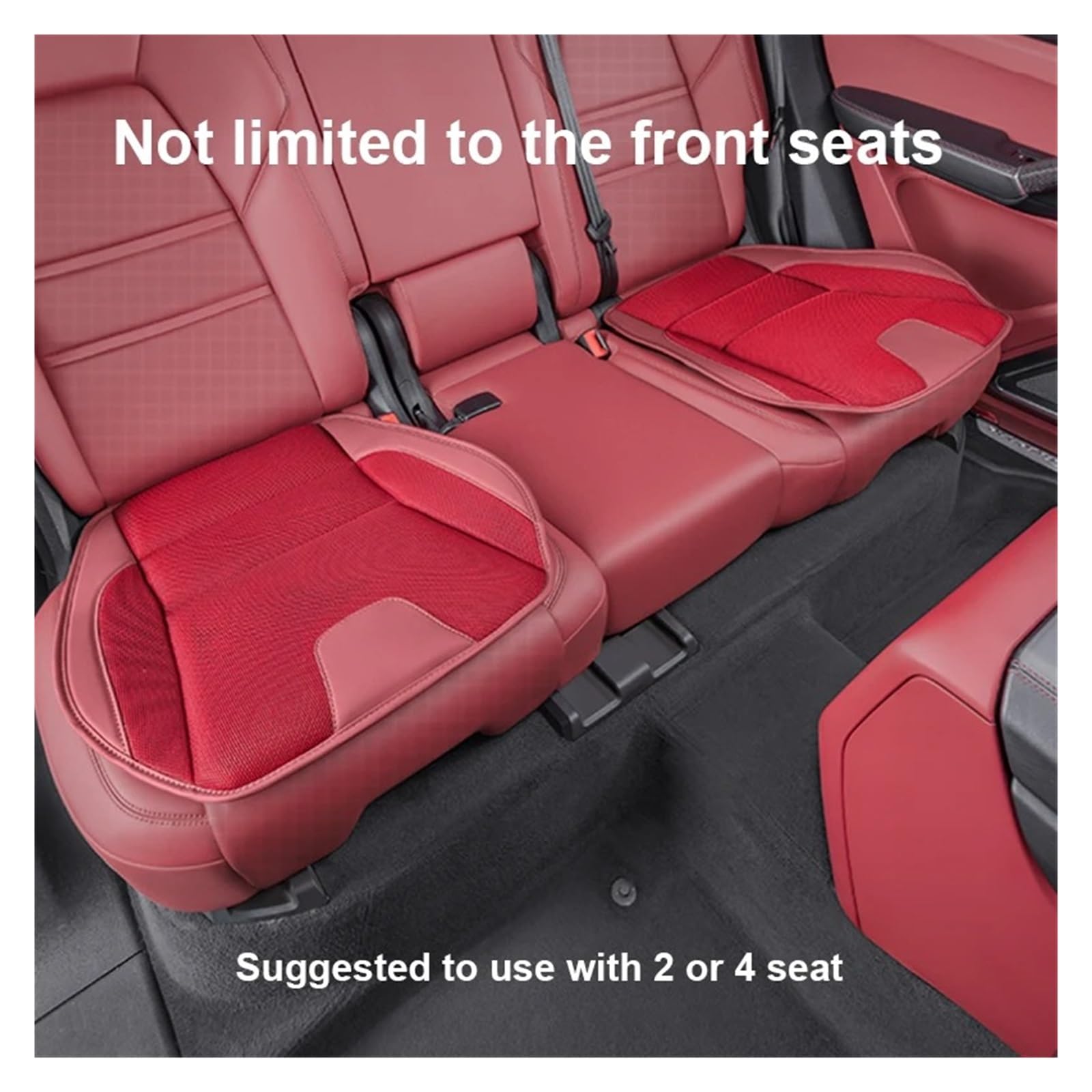 per Macan per Panamera per Cayenne Cuscino Seggiolino Auto Seta Ghiaccio Bodhi Naturale Confortevole Decorazione Interna Traspirante Ricambi Auto Set Coprisedili Macchina | Comfortable Red 1PC