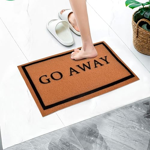 Vista 6 de ChezMax Felpudo antideslizante impermeable divertido para interiores y exteriores, tapete de bienvenida universal para puerta delantera, absorbente