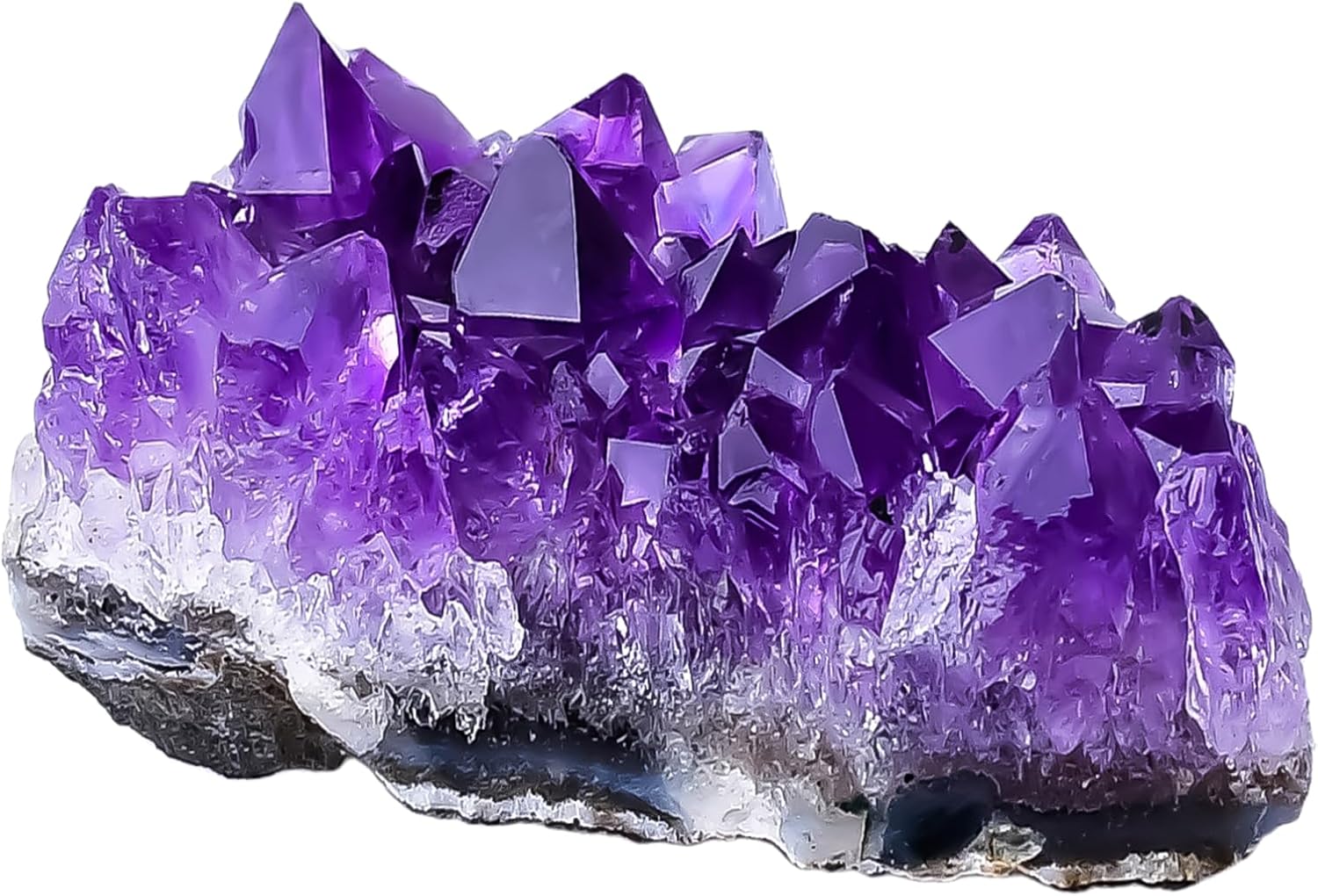 Natural Amethyst Crystal Cluster Healing Stones Raw Amethyst Rock Healing Crystals Energy Balance Reiki Meditation and Spiritual Growth (1Pc 0.16-0.22 LB)