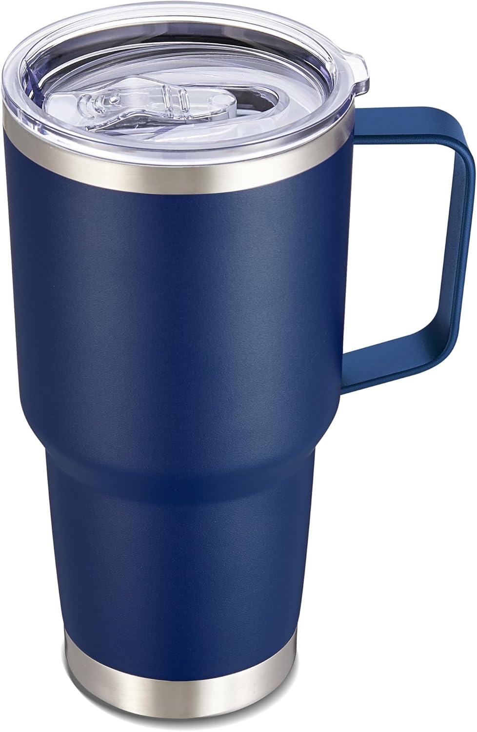 Cool Yoleb 30 oz Tumbler with Handle and Lid, Stainless Steel Tumblers Double Wall Vacuum Insulated Travel Mug Leak Proof Cup Keep Drinks Cold and Hot Navy, 1 Pack