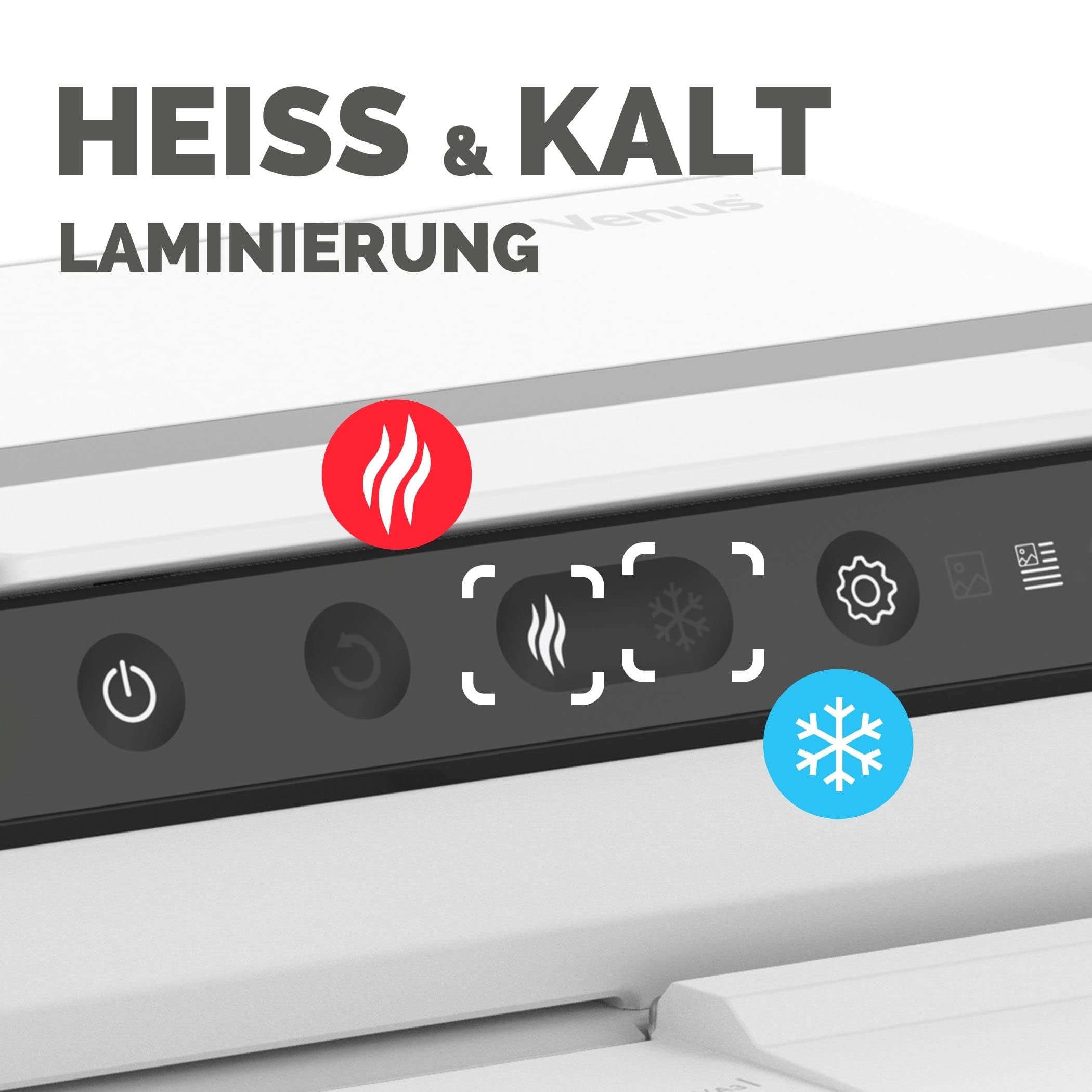 Fellowes Laminiergerät Venus A3 - vollautomatischer Highspeed Laminator - nur 30-60 Sek. Aufwärmzeit - für Heißlaminierfolien bis 250mic - Anti-Stau-Funktion - inkl. Starterset für 10 Laminationen