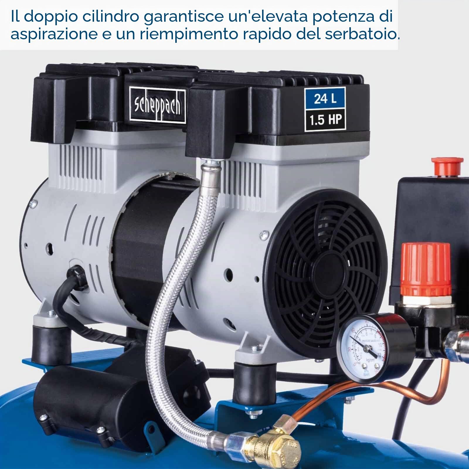 Compressore silenzioso Scheppach HC26Si