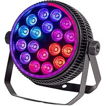 Colorkey Halo Par HEX 18P LED Par Light; 180W RGBWA+UV Par Can with Full Spectrum Color Mixing, Pixel Mapping and UHX Halo; Metal Housing