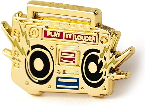 Pin esmaltado retro de los años 90, accesorio colorido de música vintage para estilo hip hop y vibraciones nostálgicas, Metal, No es una piedra