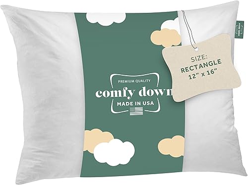 Miniatura 38 de ComfyDown 95 % plumón, 5 % plumón, 12 x 14 pulgadas, relleno de funda de almohada decorativa, hecho en Estados Unidos