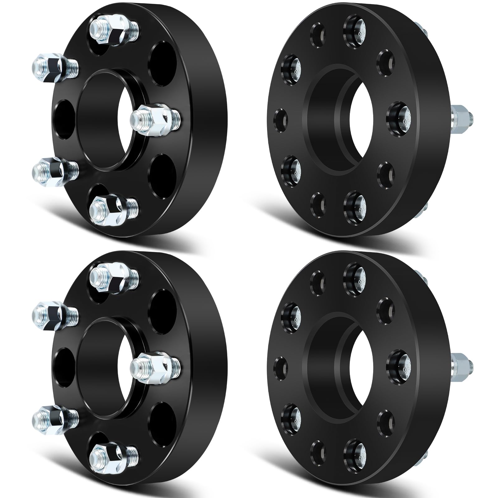 SCITOO 4pcs 1.25" Wheel spacers 5x5 to 5x5 with Studs 14x1.5 Bore 71.5mm