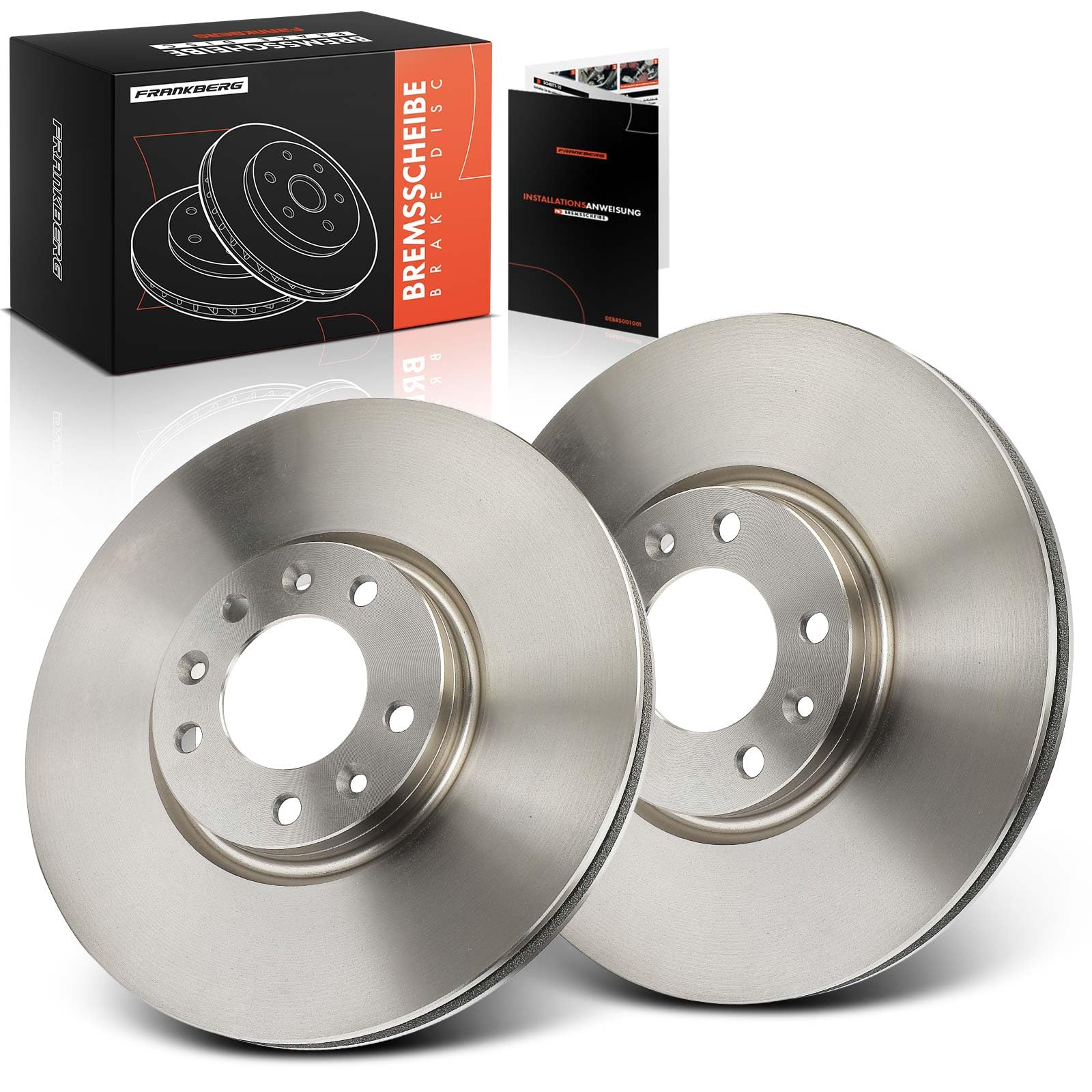 Frankberg 2 discos de freno delanteros ventilados de ⌀304 mm 4249A3 | Compatible con: Grandland X A18 P1UO, 508 SW Box/Combi 8E, 308 II L3 LB LH LP LW, 3008 Van MC MJ MR, Caja de socio/MPV K9