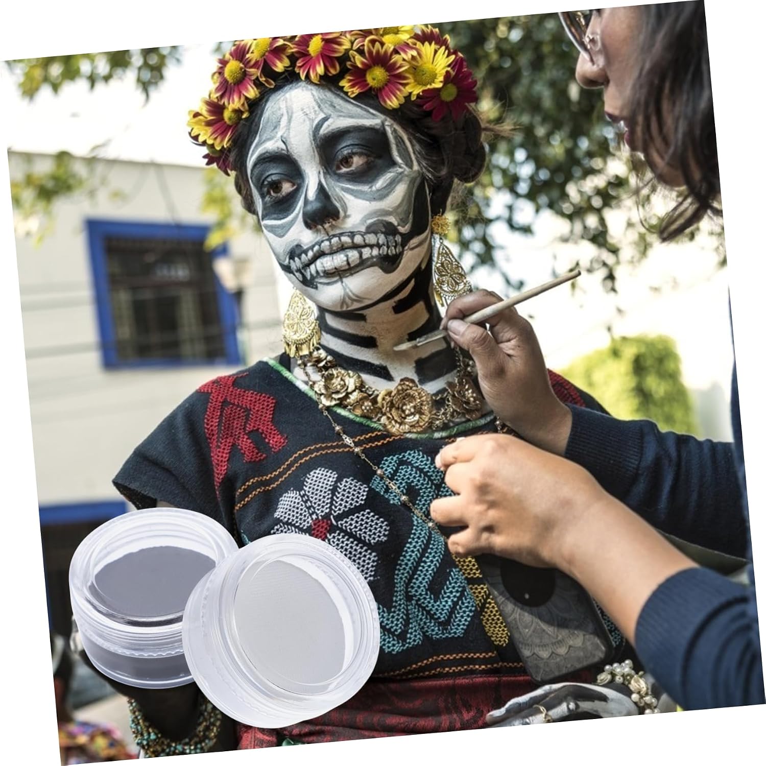 2pcs Professional Cosplay Makeup Kit Face Body Paint Face Painting Supplies Water-based Easy Apply Wash off