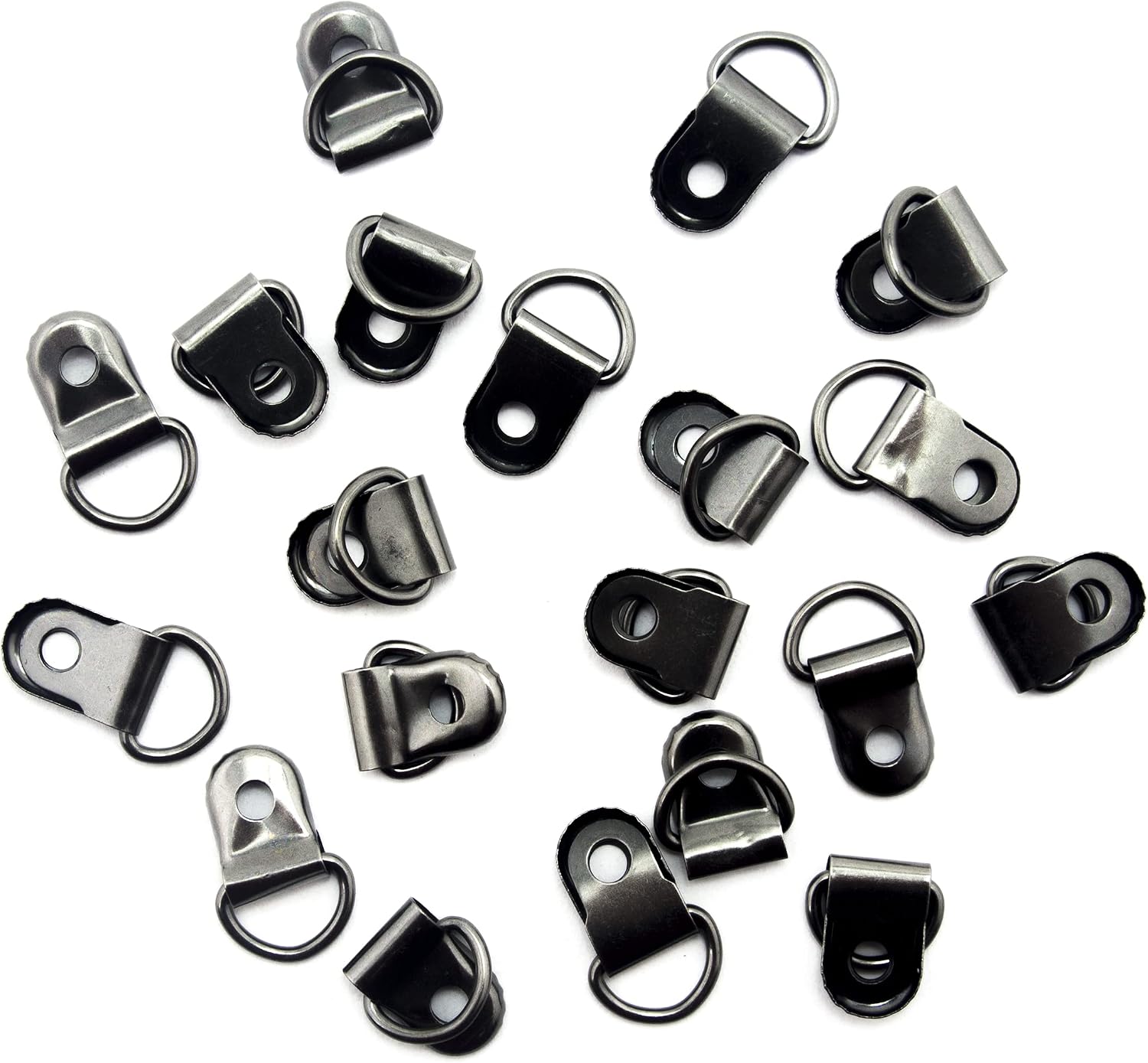 HAND® 20 Dark Gunmetal Shoe Boots Lace Eyelets Loop and Ring - 18 x 10 mm