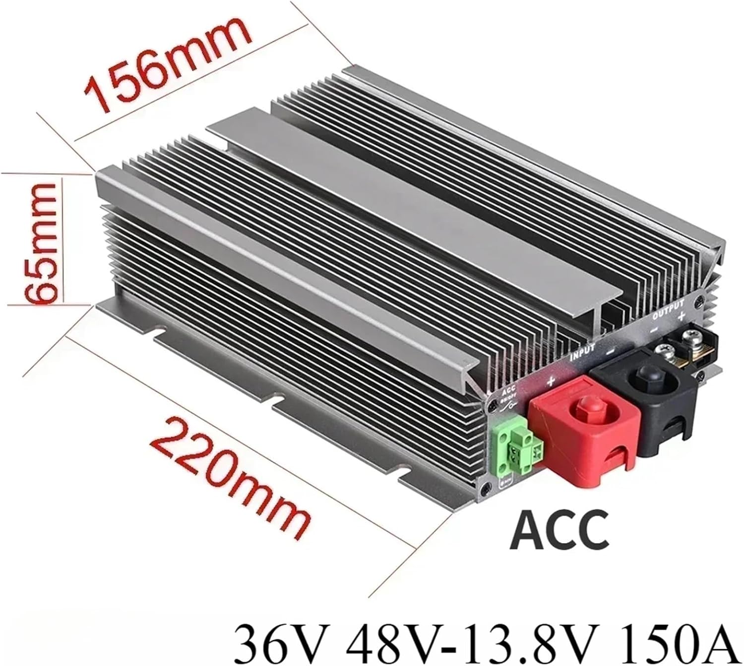 1 Pcs 36V 48V to 12V 13.8V 150A 100A 80A Golf Cart Voltage Reducer DC Buck Converter Step Down Converter with Acc(36V 48V-13.8V 150A)