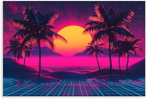 Synthwave Subculture Wall Art  80s Inspired Neon Retro Print  Aesthetic Alternative Poster for Modern Home Decor Canvas Art Poster And Wall Art disponible en Yaxa Colombia