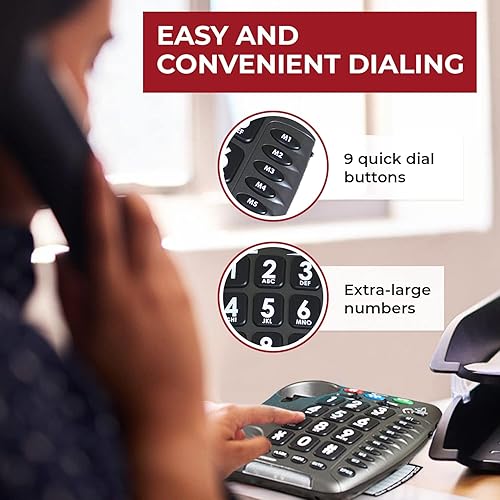 Miniatura 5 de AMPLIPOWER60- Teléfono con cable ultra fuerte con identificación de llamadas parlantes