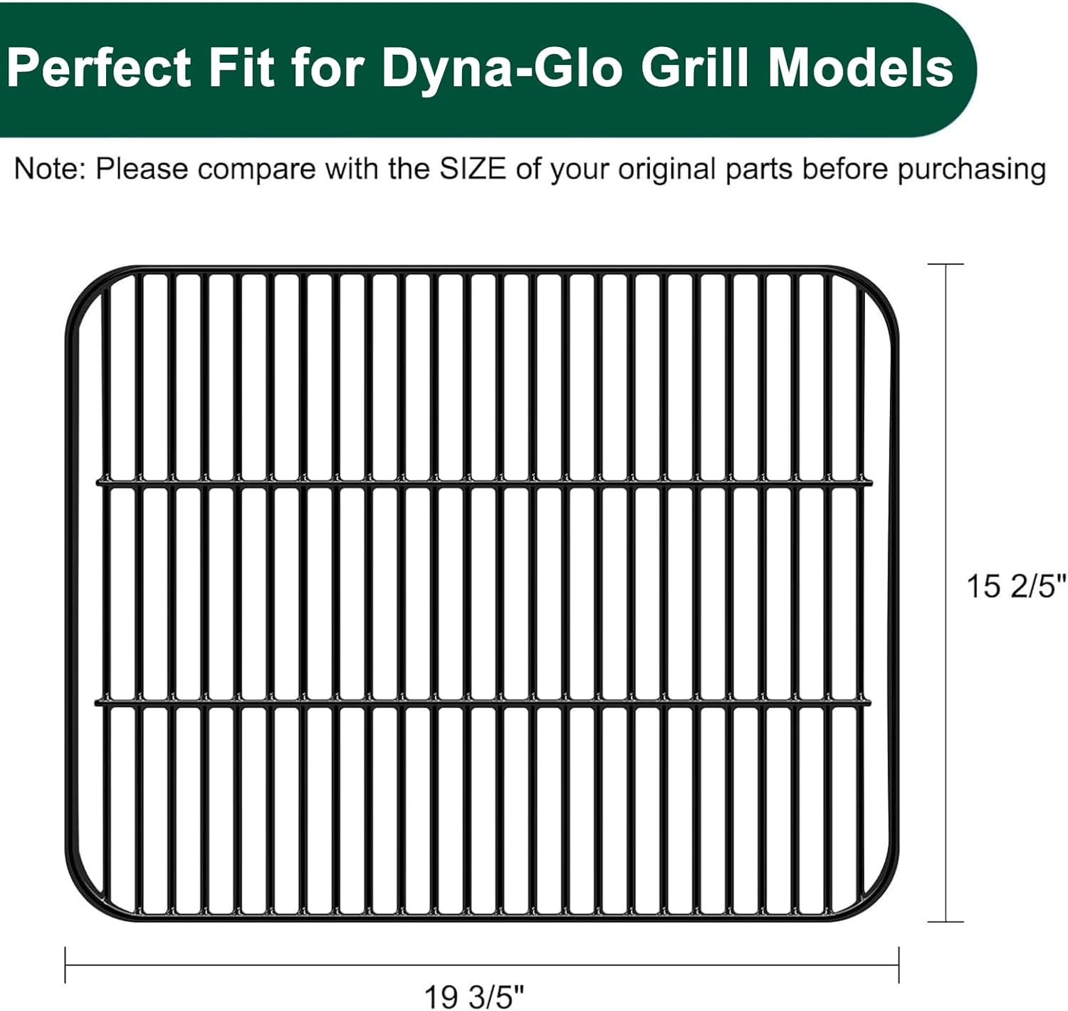 Criditpid Grill Replacement Parts for Dyna Glo DGC310CNP-D, DGC310BNP-D, DGC310RNP-D, Grill Cooking Grates, Heat Plate Tent Shields and Burner Tubes for Dyna-Glo 3-Burner Open Cart Propane Gas Grills.