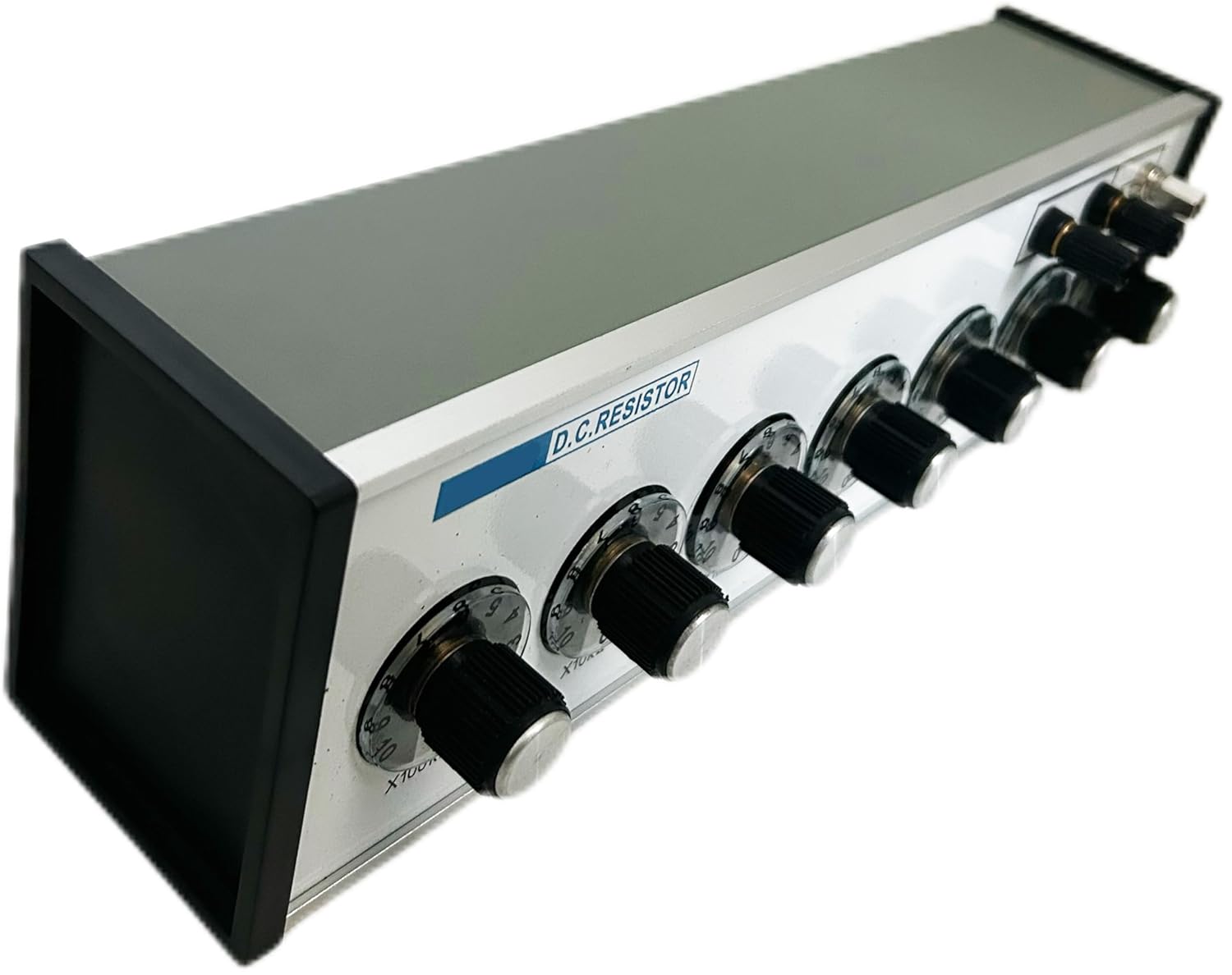 DC Resistor Box 7 Dials Decade Resistance Box with Measuring Range 0.1 to 1111111.0Ohm Alloy Wires Employed for use in Factories, Schools and Research Institutions