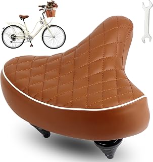 Fahrradsattel Komfortsattel– Hochwertiger City-Sattel mit PU-Leder, Memory-Schaum & Werkzeug – für Citybike, Trekkingrad, Mountainbike, Damenrad, Cruiser & Retro Bike