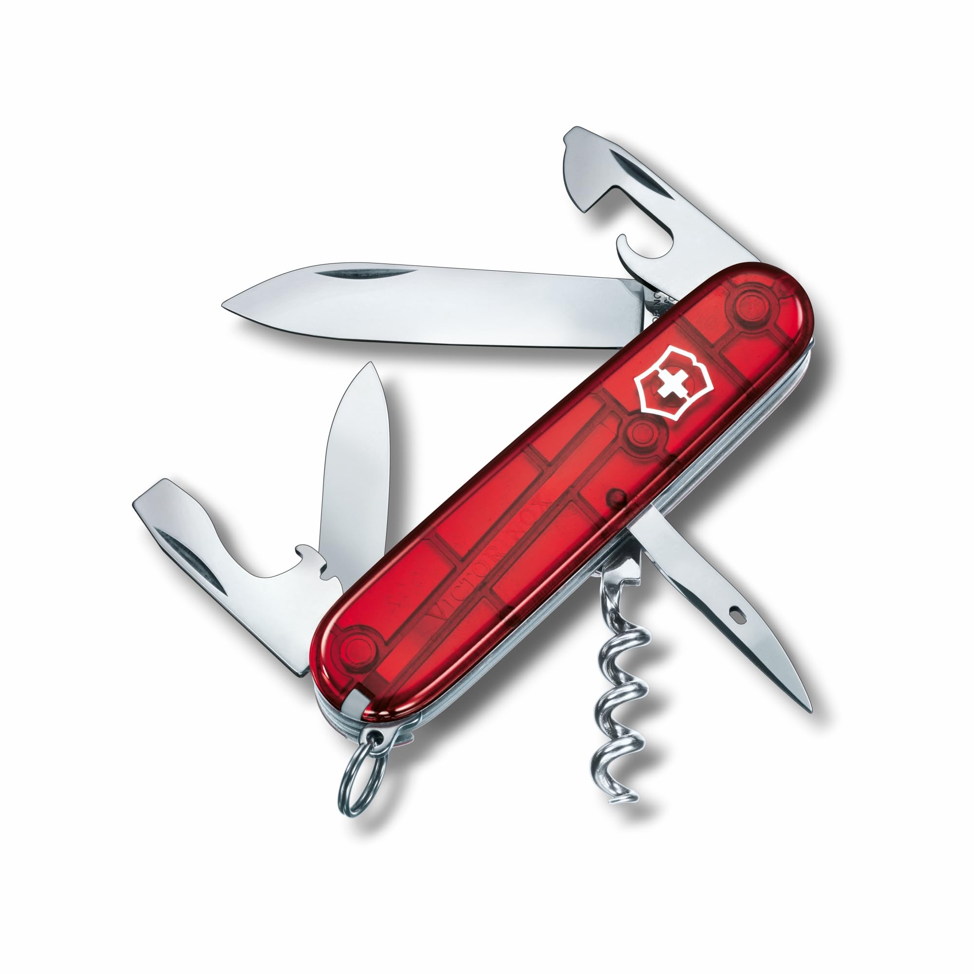 Victorinox Schweizer Taschenmesser, Spartan, Multitool, Swiss Army Knife mit 12 Funktionen, Klinge, Korkenzieher, Dosenöffner