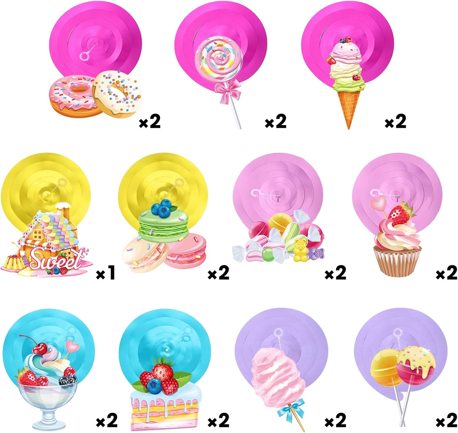 Outus 30 Pieces Candy Hanging Swirls Decorations - Image 5