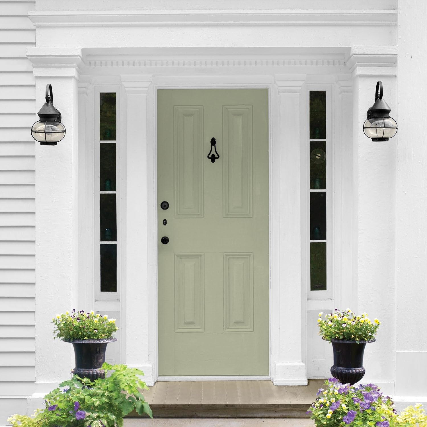 Glidden One Coat 5 gal. Olive Sprig/Green Semi-Gloss Exterior