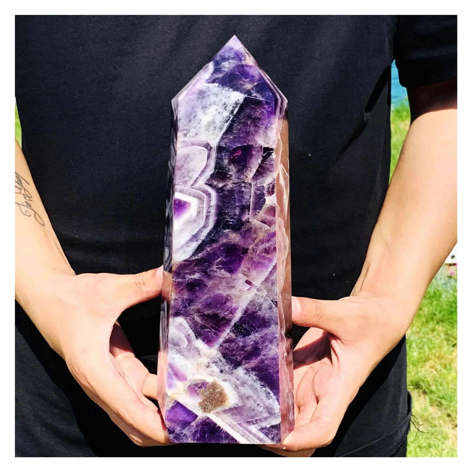 AARTERZZA 1pcs 1300-1400g Dream Amethyst Quartz Crystal