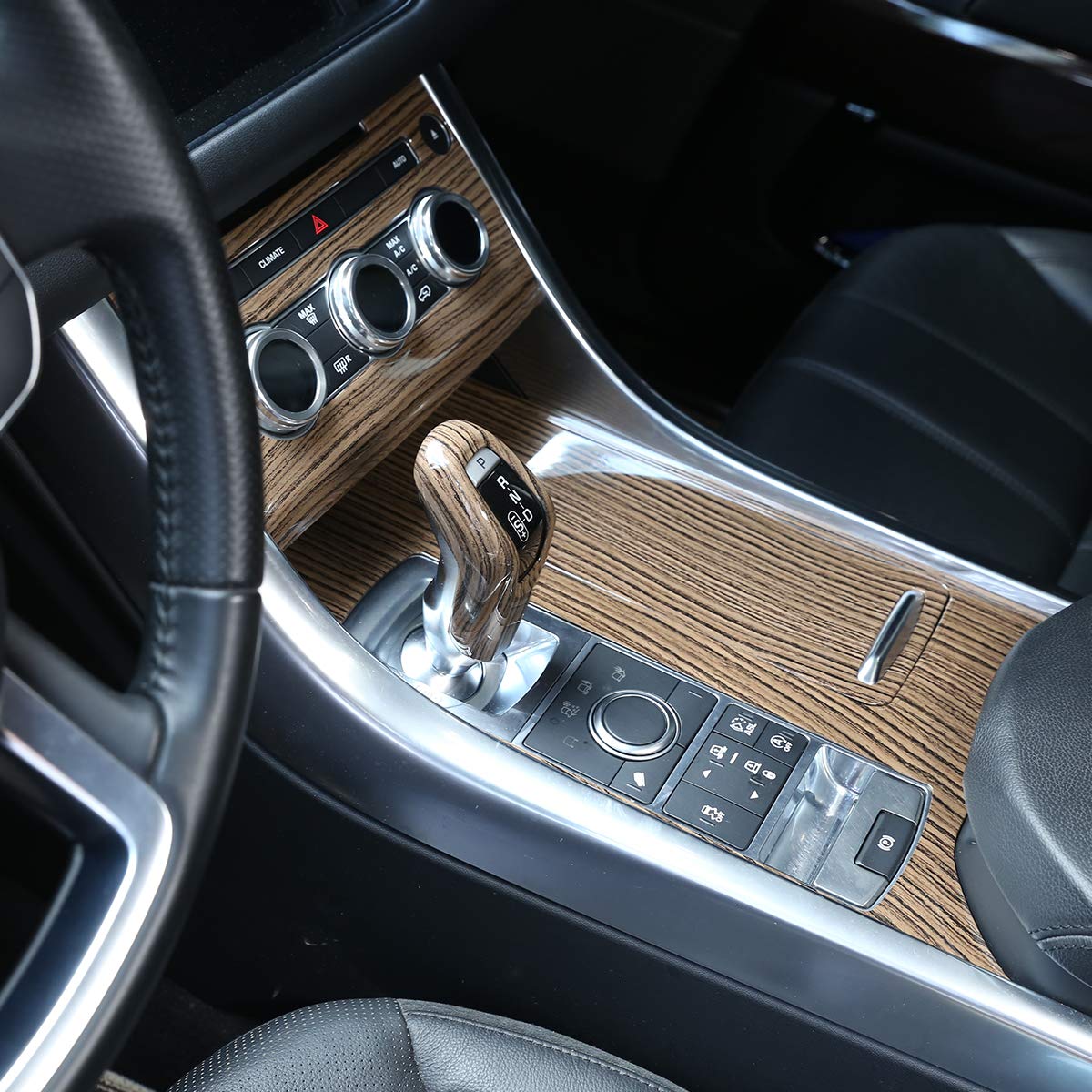 ABS piaski drewniane konsola środkowa osłona osłony do RangeRover Sport 2014-2018 akcesoria dla kierowców po lewej stronie