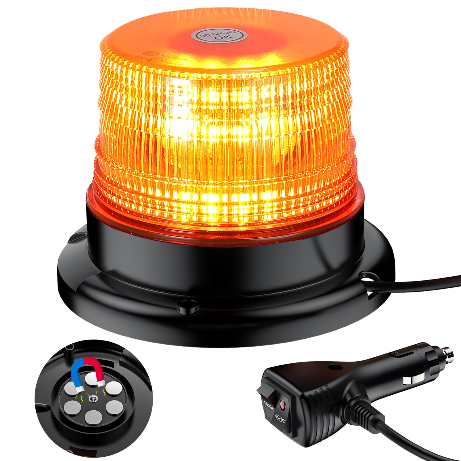 Luz de advertencia 40LEDs 7 Modos + pilotos traseros remolque E13